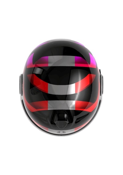 Agv Kask/ Eteres Camoglı Black/red/purple Renkli