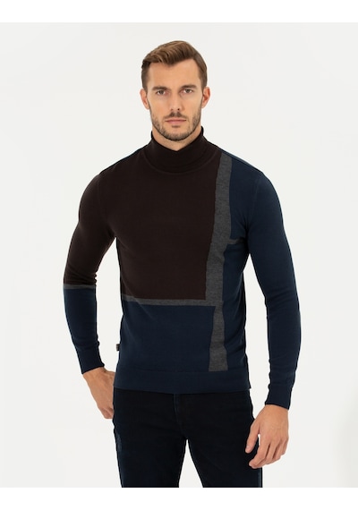 Pierre Cardin Erkek Kahverengi Triko Kazak 50261176-vr029 Kahverengi