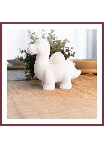 Storeşahin 3d Baskı Dinozor Yumurtalık - Sevimli Eggosaurus Yumurta Tutucu-beyaz Shn0720