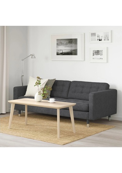 Ikea Koyu Gri Lüks Kanepe - 3'lü Kanepe
