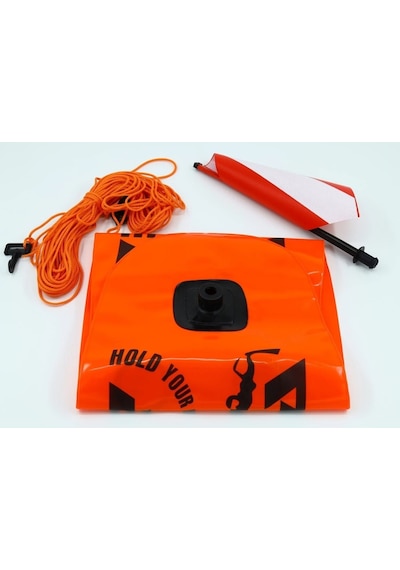 Apnea Torpedo Pvc Dalış Şamandırası Kırmızı