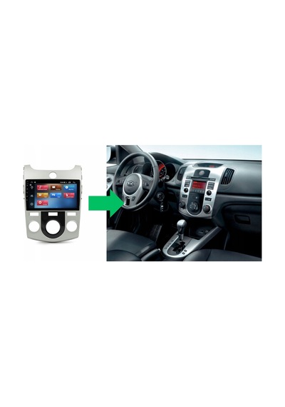 Kia Cerato Araç Multimedya Android Ekran Carplay Navigasyon Double Teyp 2+32 9" 08-13 Silver Blueway