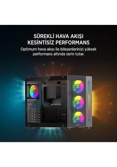 James Donkey Stark S800 4xargb Temperli Cam 750W 80+ Bronze Atx Siyah Gaming (Oyuncu) Kasa