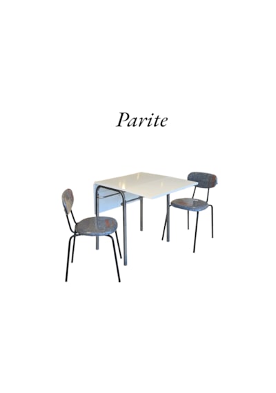Table Plıante Katlanır Kanatlı Beyaz Masa Beyaz - Gri