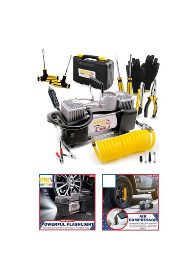 Staxx Power 12VHK Çift Pistonlu 12 V 150 Psi Metal Hava Kompresörü