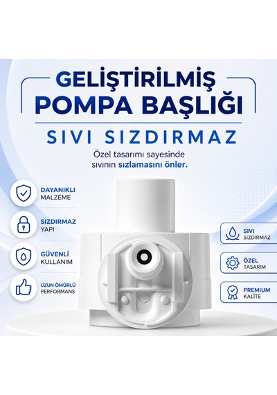 Mulpex 480 Ml Sıvı Sabunluk Beyaz Duvar Tipi Abs Dispenser, Kilitli Kapak Ve Seviye Göstergeli