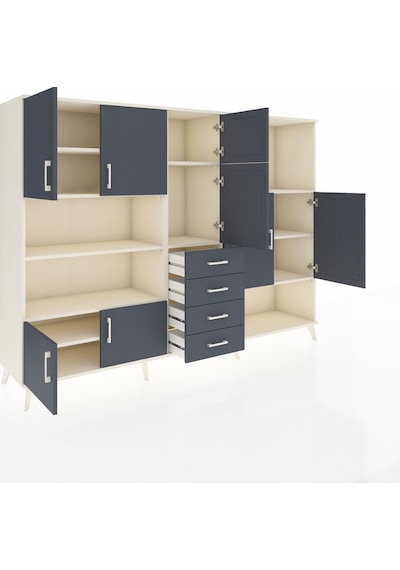 Hyperion Dolap 10 Raflı 4 Çekmeceli 8 Kapaklı 220x44x163 Aytaşı-a Aytaşı-antrasit Hyperion Dolap 10 Raflı 4 Çekmeceli 8 Kapaklı 220x44x163 Aytaşı-a Aytaşı-antrasit