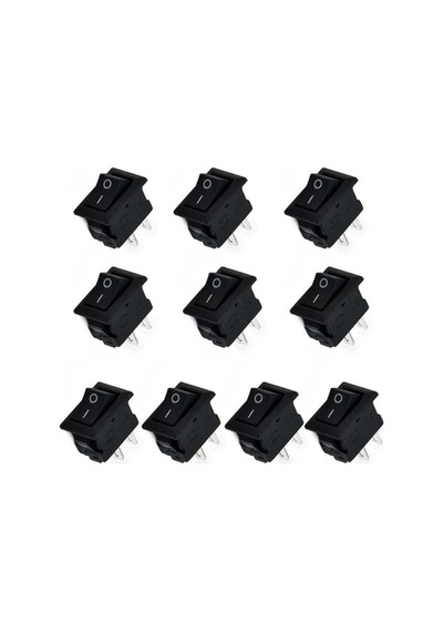 10 Adet Mr-125b Mini S Siyah Işıksız Anahtar On-off 2p