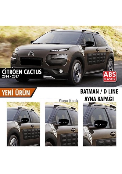 Citroen Cactus (2014 - 2017) Batman Ayna Kapağı (parlak Siyah)