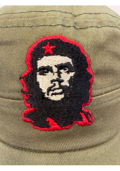 Castro Che Nakışlı Pamuklu Gabardin Kumaş Cap Şapka Haki
