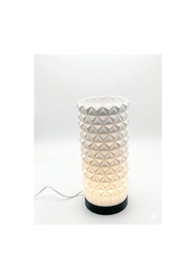 3d Geometrik Tasarım Dekoratif Abajur Modern Masa Lambası Minimalist Gece Lambası 26 Cm Siyah