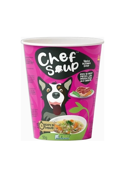 Chef Soup Dana Eti Bezelye ve Havuçlu Hazır Köpek Çorbası 50 G