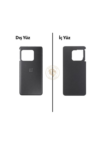 One Plus One Plus 10 Pro Siyah Arka Kapak Arka Cam Batarya Kapağı Lazer Kesim Kapak Pil Kapağı Back Cover Çok Renkli