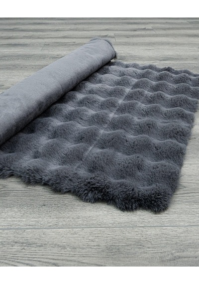 Bespoky Rolyef Modern Salon Halısı Makine Dokuma Antrasit