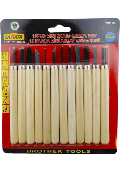 Mey İthalat Sakata Wd 1008 Ahşap Oyma Seti 12 Parça