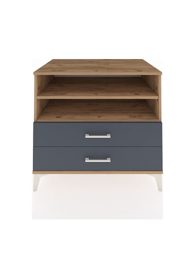 Kronos Şifonyer 2 Raflı 2 Çekmeceli 88x59x80 Çam-antrasit Atlas Çam