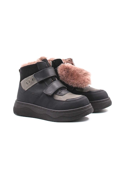 Fast Step Hakiki Deri Kürklü Unisex Çocuk Klasik Bot 157kxa2710 Siyah