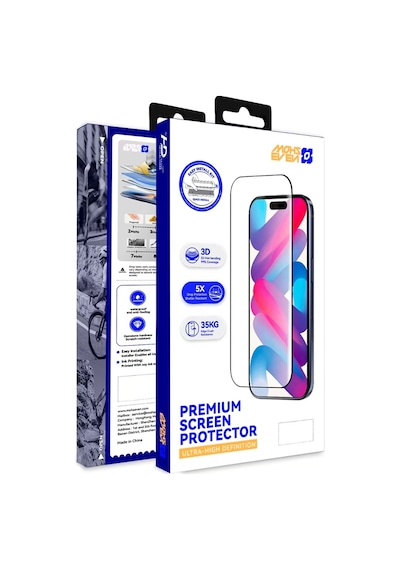 Apple iPhone Uyumlu 17 Pro Max  Mohseven M6 Hd Temperli Cam Ekran Koruyucu Uygulama Aparatlı Şeffaf