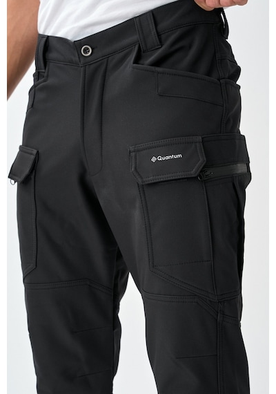 Dechers Soft Shell Rüzgar, Su & Soğuk Geçirmez İçi Polarlı Kışlık Taktik Pantolon E218-13 Siyah