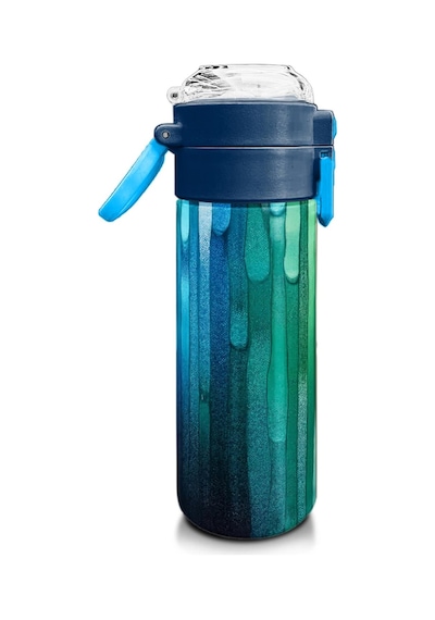 Coral High Kids Lacivert Renkli Çizgili Desenli Pipetli Ve Direkt İçim Çelik Termos 500 Ml 31890 Açık Mavi - Sarı Coral High Kids Lacivert Renkli Çizgili Desenli Pipetli Ve Direkt İçim Çelik Termos 500 Ml 31890 Açık Mavi - Sarı