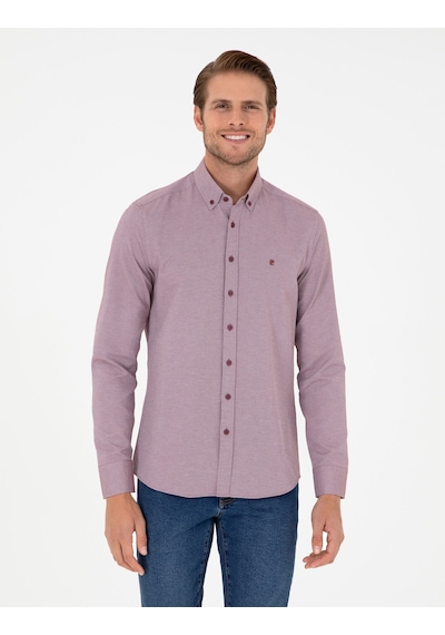 Pierre Cardin Erkek Bordo Gömlek Desenli 50297998-vr014 Bordo