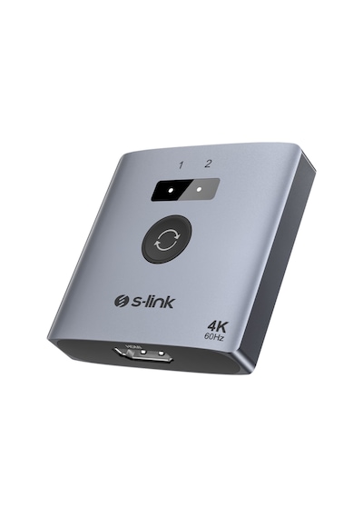 S-lınk Sl-lu602, 2xhdmı, 4k, 60hz, Monitör Çoklayıcı 1pc-2monitör Veya 2pc- 1monitör Çift Yönlü Switch Diğer