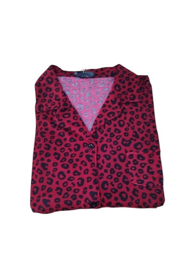 Çağrı Kadın Kışlık Süet Uzun Kollu Önü Düğmeli Pijama Takımı Bordo