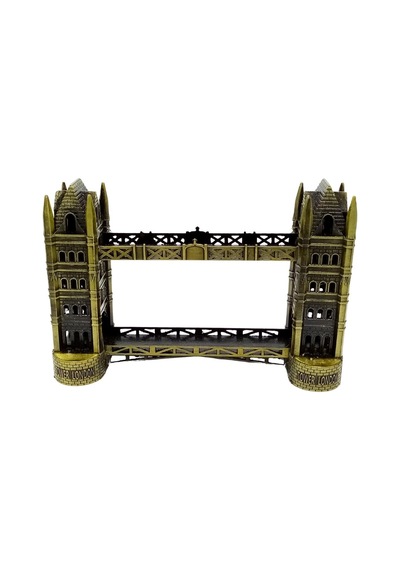 Vintage Metal Londra Köprüsü Tower Bridge Antik Bronz 16 Cm