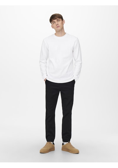 Only & Sons Onscam Aged Cuff Chino Pk 9626 Erkek Siyah Pantolon - 22019626 Siyah