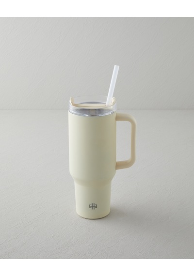 English Home Good Mood New Etna Çelik Termos 900 Ml Krem Krem