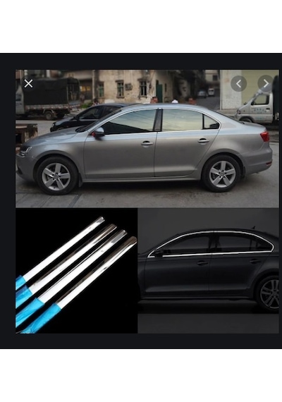 Vw Jetta Cam Çerçevesi Kenar Çıtası Krom 2005 -2010 Full Set