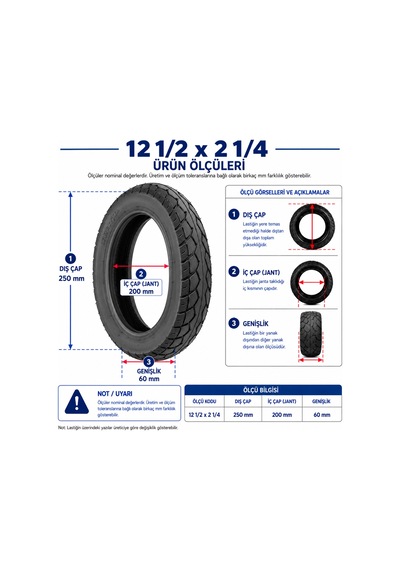 Kgusa 12 1/2x2 1/4 Td-8063 Elektrikli Scooter Dış Lastik