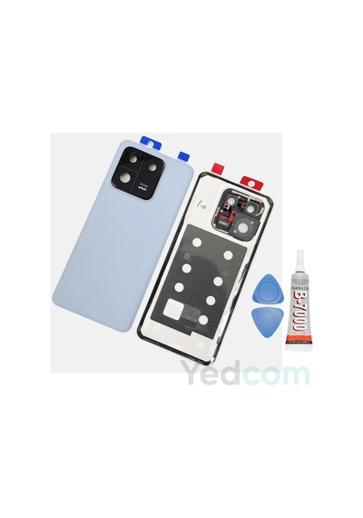 Xiaomi Mi 13 Pro Mavi Kamera Camlı Arka Cam Batarya Pil Kapağı Telefon Arka Kapak