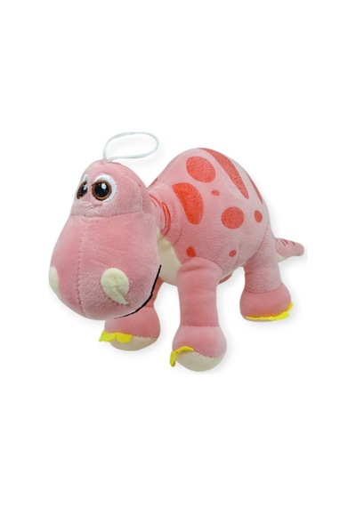 Sevimli Peluş Dinazor Turko Dino 35 Cm - Pembe Lisinya Çok Renkli