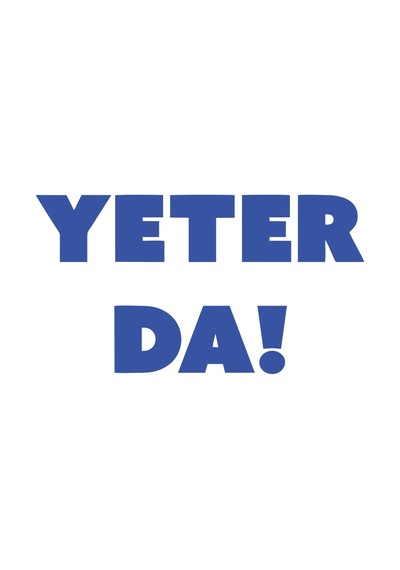 Yeter Da Araba Sticker 17x17 Cm Mavi