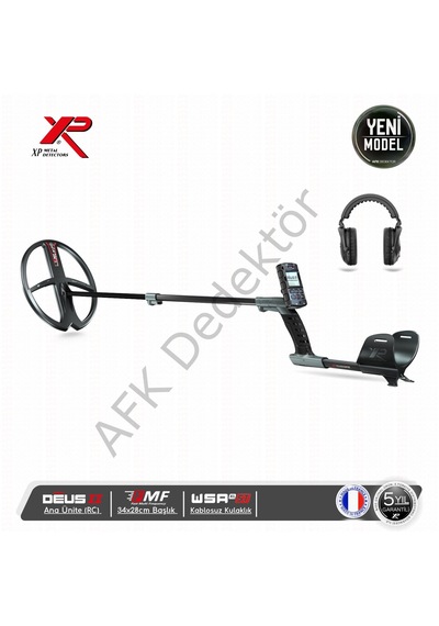 Xp Deus 2 Rc Metal Dedektörü 34x28 Cm Fmf Başlık + Wsa2xl St Kablosuz Kulaklık Derin Arama