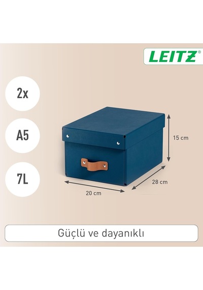 Leitz Puro Saklama Kutusu 2'li Mavi -s Çok Renkli