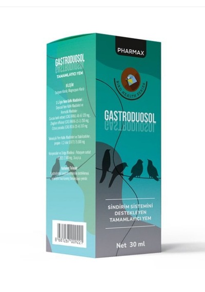 Pharmax Gastroduosol Kuş Sindirim Düzenleyici Damla 30 Ml İshal Kesici Ve Bağırsak Florası Destekleyici
