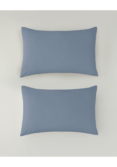 English Home Novella Premium Soft Cotton 2'li Yastık Kılıfı 50x70 Cm Denim Mavi