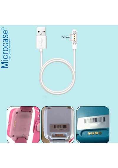 Microcase 4 Pin 7.62Mm Konnektör Akıllı Saat Manyetik Şarj Al2750