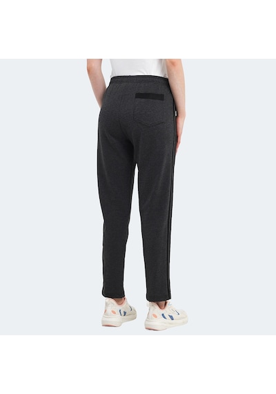 Slazenger RELEASE IN Kadın Fermuar Cepli Koyu Gri Eşofman Altı
