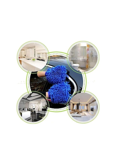 4 Set Su Geçirmez Mikrofiber Yıkama Eldiveni, Araç Yıkama Eldiveni, Temizleme Bezi, Temizlik Be