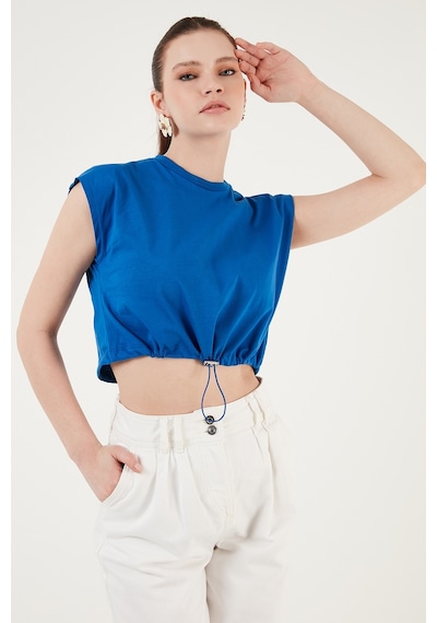 Lela Bisiklet Yaka % 100 Pamuk Crop Bayan T Shirt 5865587 Saks