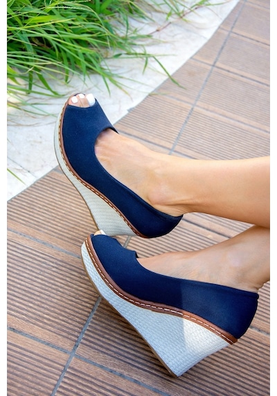Fox Shoes Lacivert Kadın Dolgu 9674040305
