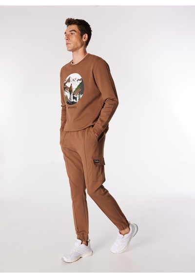 Discovery Expedition Açık Kahve Erkek Jogger Düz Eşofman Altı D4wm-ea3073 Kahverengi