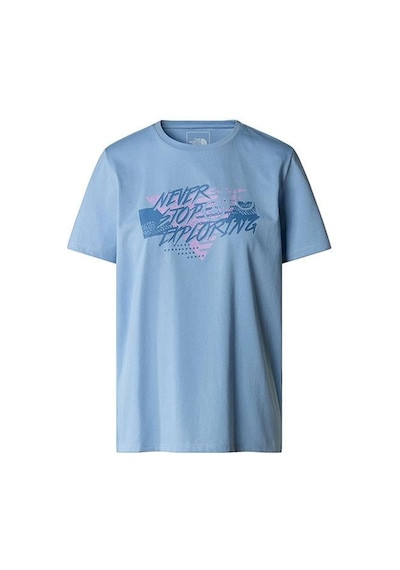 The North Face Foundation Traces Graphic Erkek T-shirt Nf0a882uqeo1 Mavi