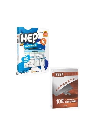 Hiper Zeka 2027 6. Sınıf Hep Matematik 40 Haftalık Deneme+ Anla Kazan Paragraf