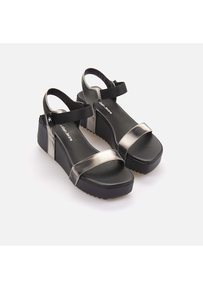 Calvin Klein Dolgu Topuklu Kadın Sandalet Yw0yw01366 Siyah