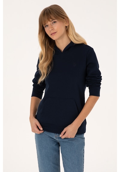 U.S. Polo Assn. Kadın Lacivert Kapüşonlu Sweatshirt 50320557-VR033