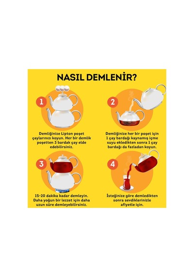 Yellow Label Demlik Poşet Çay 100'lü X 3 Adet